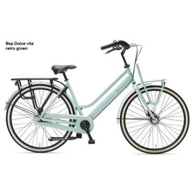BSP Dolce Vita moederfiets 3 / 7 speed, retro groen BSP Dolce Vita moederfiets 3 / 7 speed, retro groen